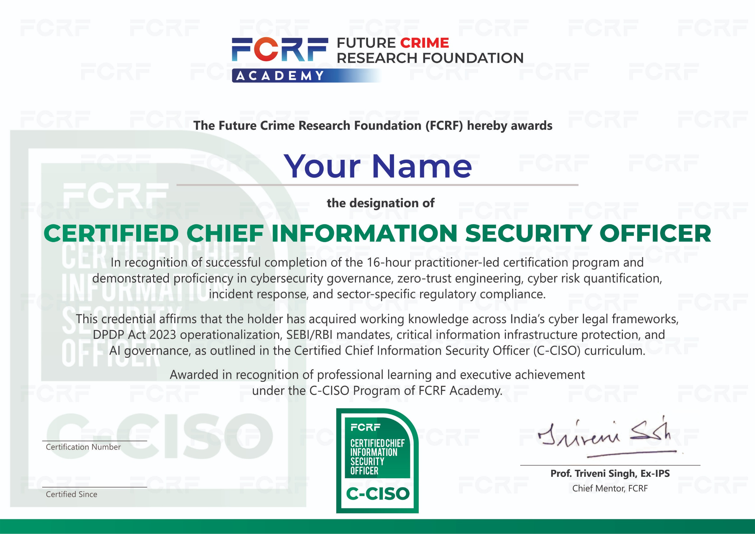 Certificate displayed on laptop