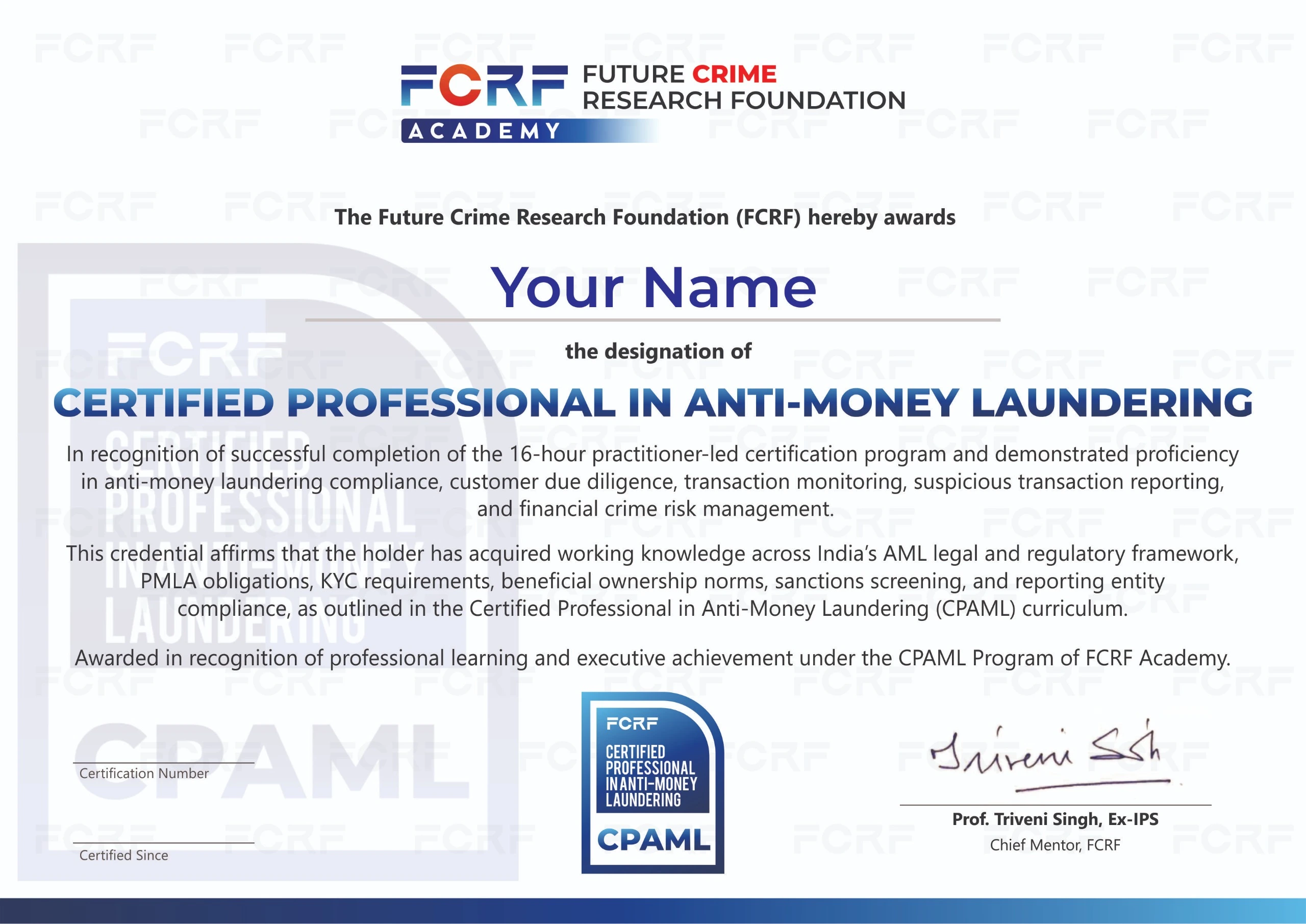 Certificate displayed on laptop